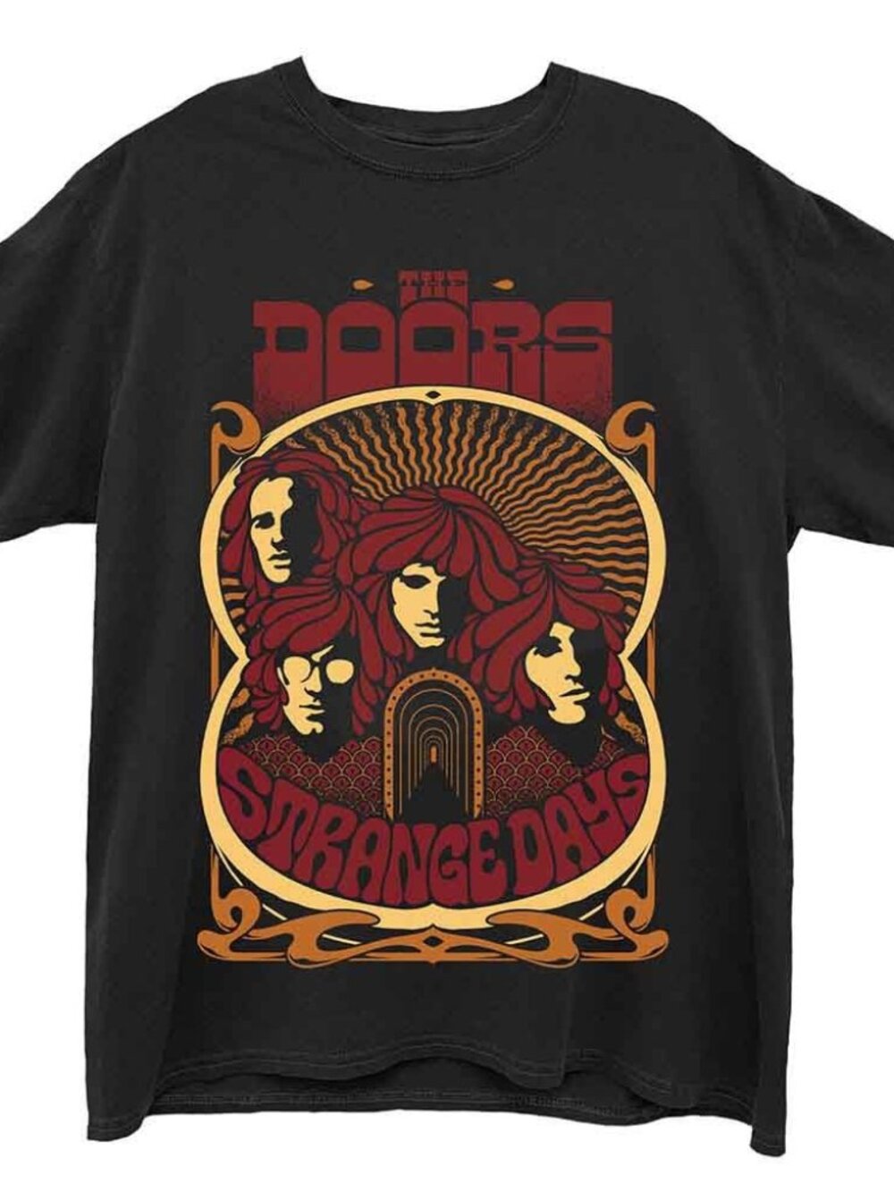The Doors‎ Strange Days Vintage Poster Black T-Shirt Mens Size XL Official NEW